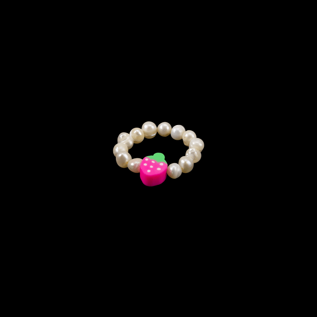 Charm Ring - Pearl + Strawberry - Josephine Alexander Collective