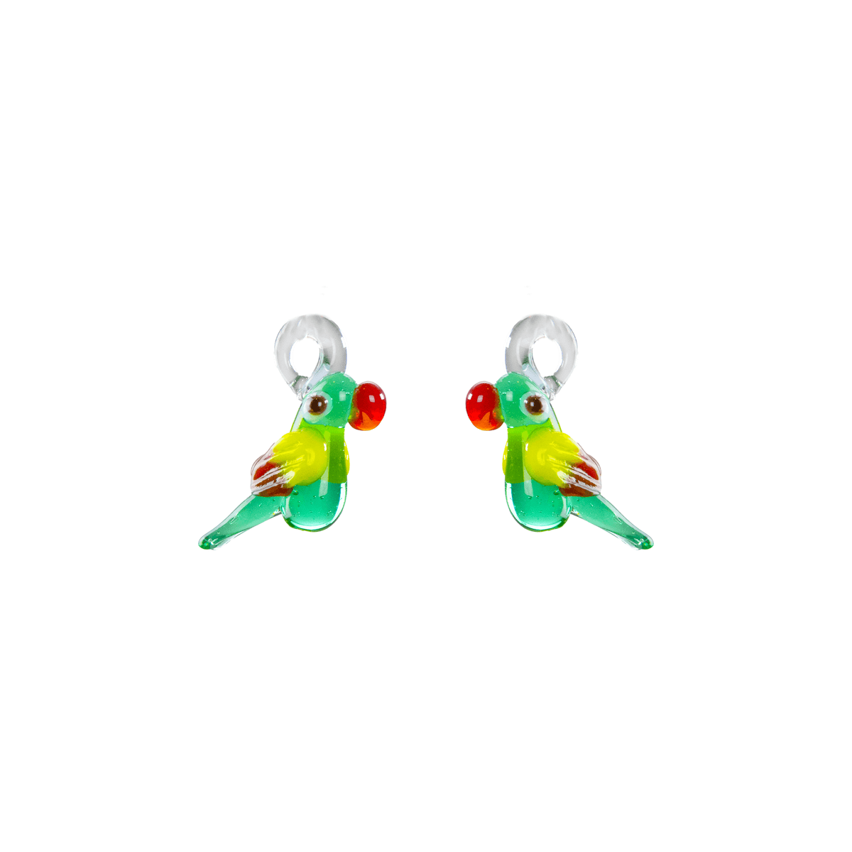 Blown Glass Charm - Green Parrot - Josephine Alexander Collective