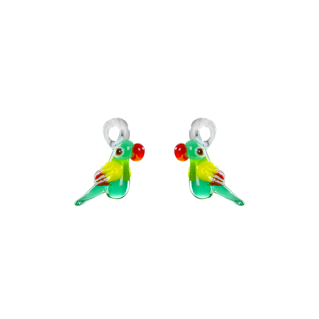 Blown Glass Charm - Green Parrot - Josephine Alexander Collective