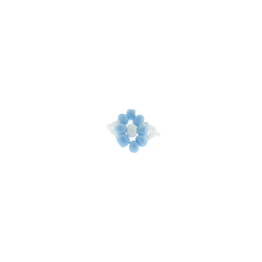 Large Daisy Ring in Light Blue - Josephine Alexander Collective