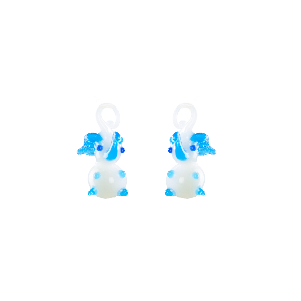 Blown Glass Charm - Elephants - Josephine Alexander Collective