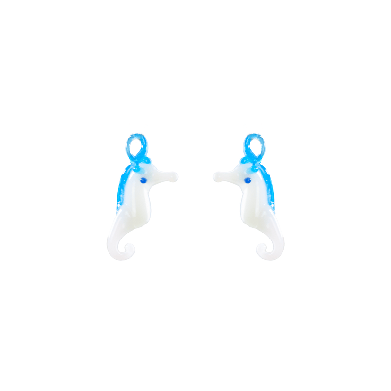 Blown Glass Charm - Sea Horses - Josephine Alexander Collective