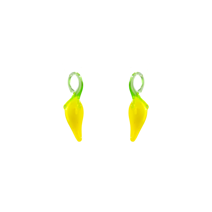 Blown Glass Charm - Yellow Chili Peppers - Josephine Alexander Collective