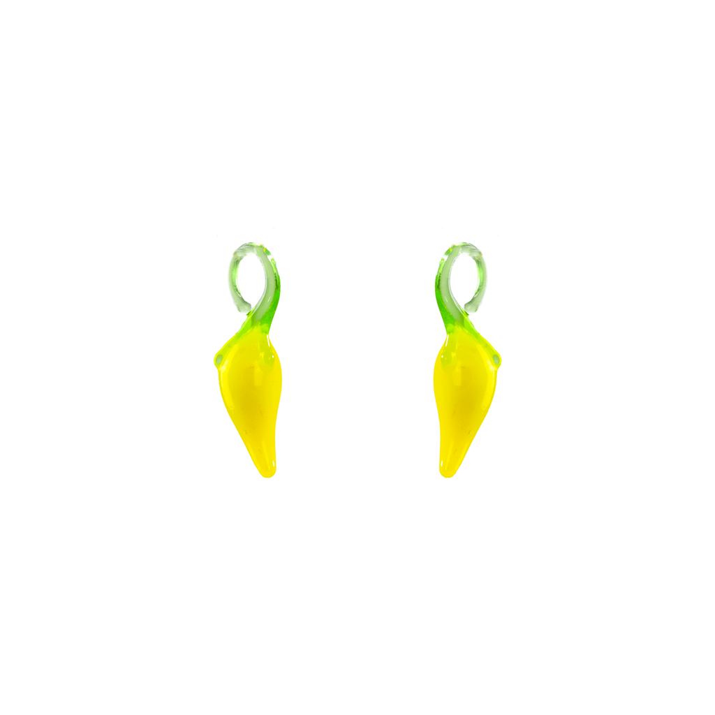 Blown Glass Charm - Yellow Chili Peppers - Josephine Alexander Collective