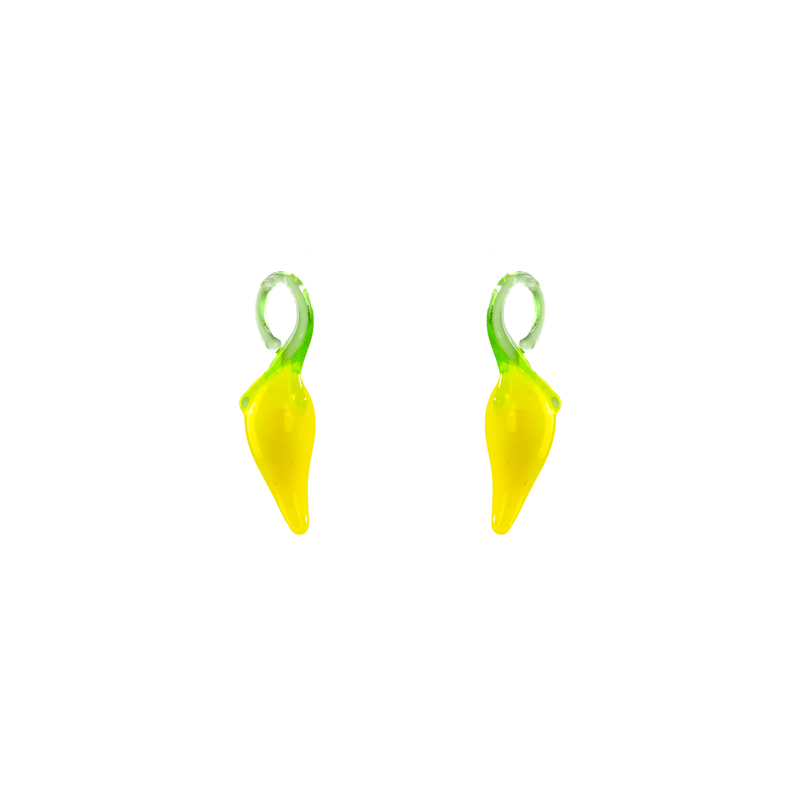Blown Glass Charm - Yellow Chili Peppers - Josephine Alexander Collective
