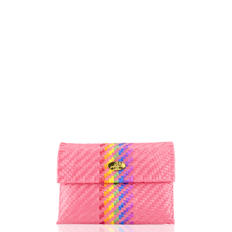 The Ashlyn Clutch in Coral Splash of Rainbow - Josephine Alexander Collective