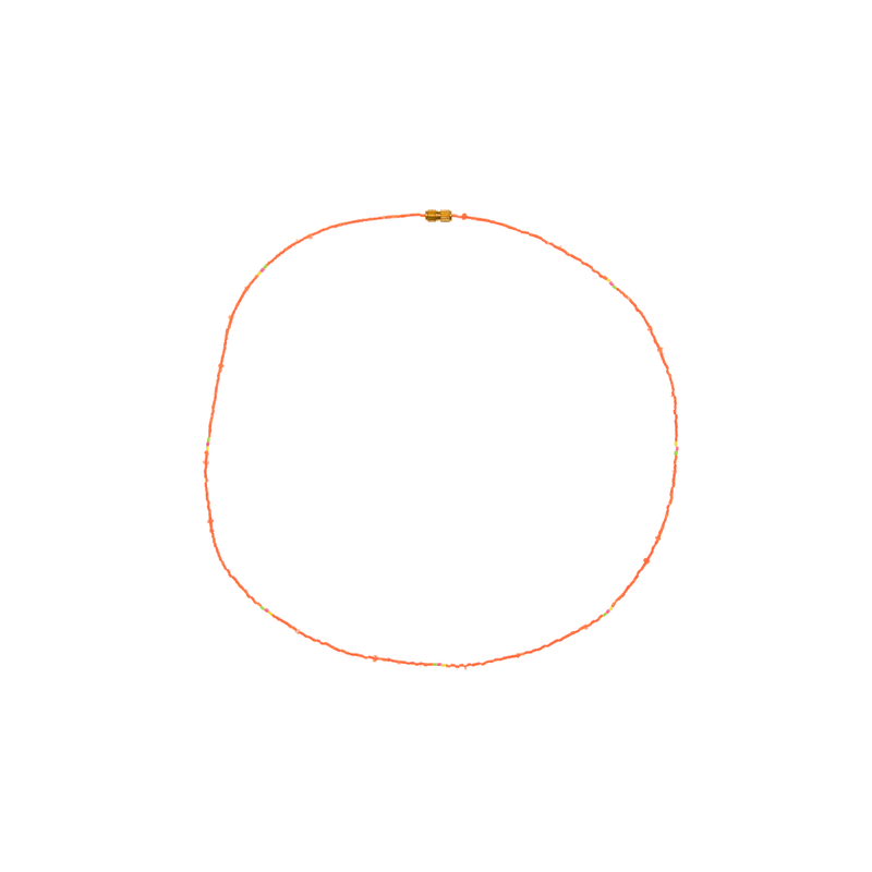 Surfer Necklace in Neon Orange - Short - Josephine Alexander Collective