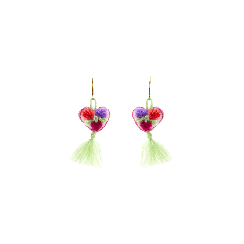 The Love-ly Earrings in Light Pink and Mint  - Small - Josephine Alexander Collective
