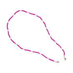 Seed Bead Mask - Pink and White - Josephine Alexander Collective