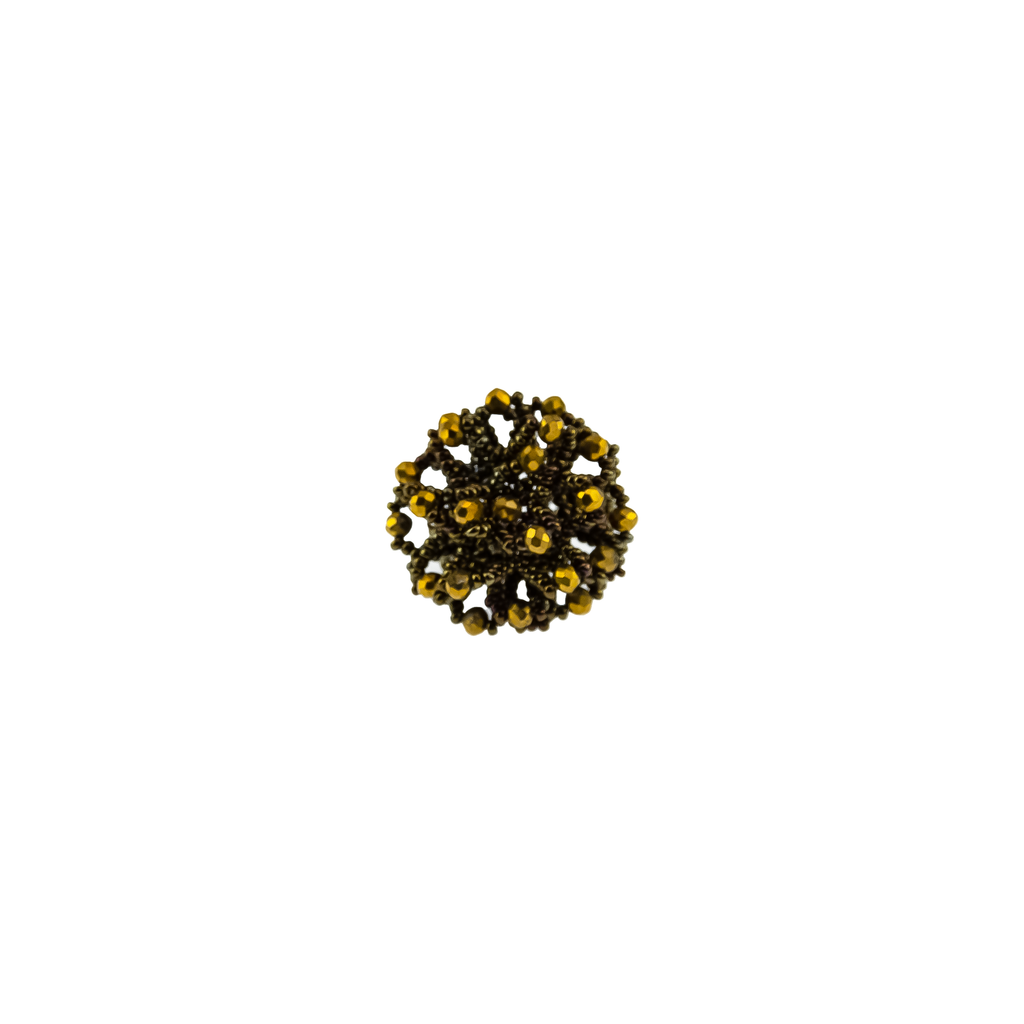 Extra Large Party Ring in Gold and Brown - Josephine Alexander Collective