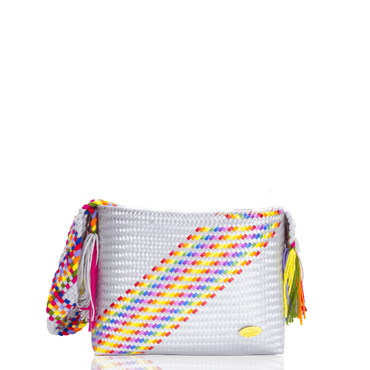 Colleen Crossbody in Silver Splash of Rainbow - Josephine Alexander Collective