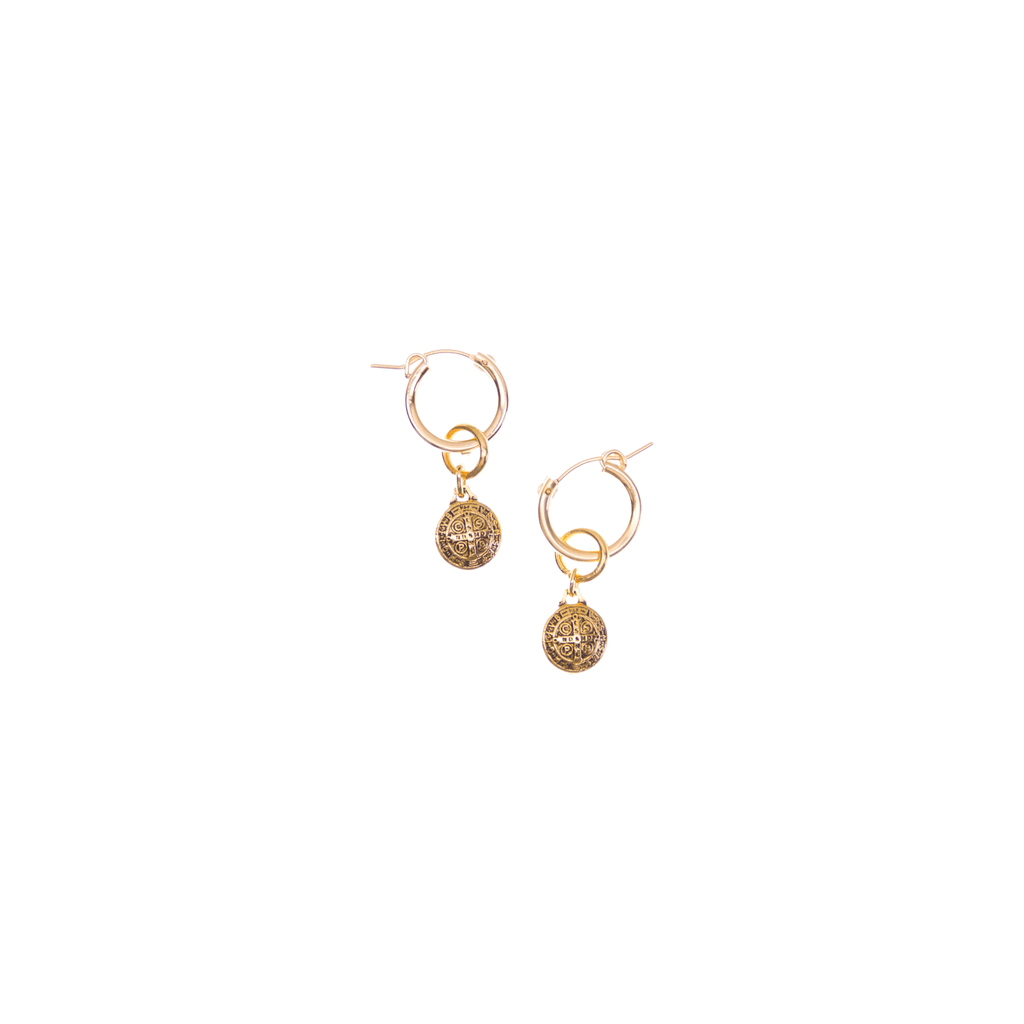 Gold Hoop Earrings - Circle - Josephine Alexander Collective