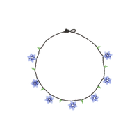 7 Flower Necklace in Blue - Josephine Alexander Collective