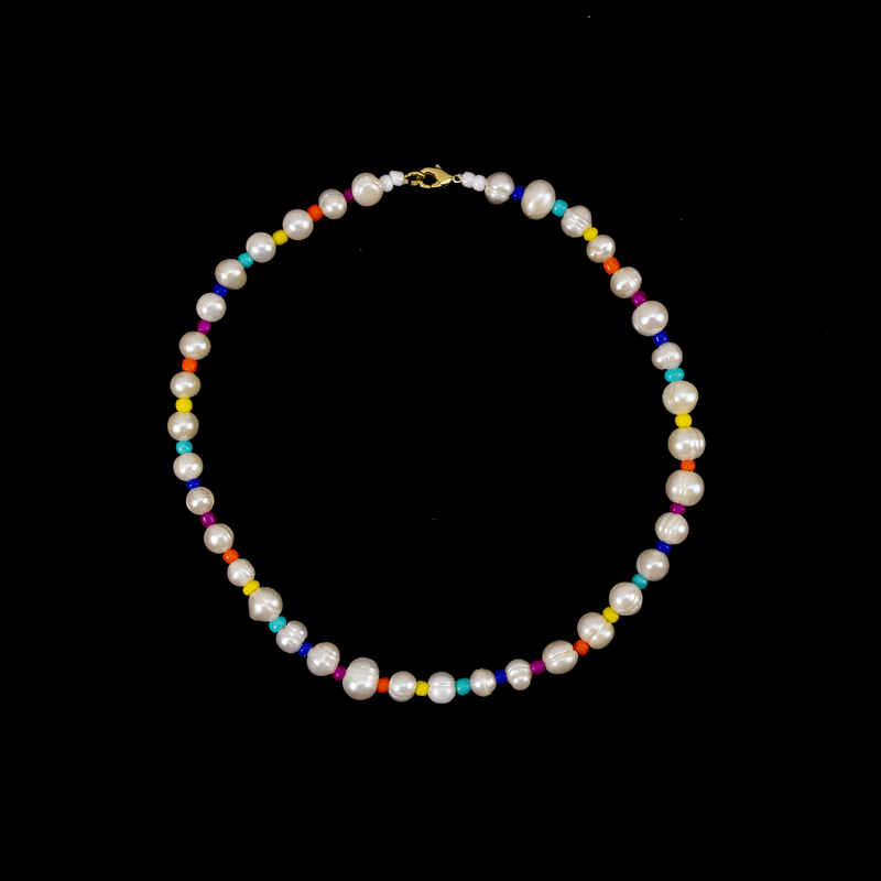 Chunky Rainbow Pearl Necklace - Josephine Alexander Collective