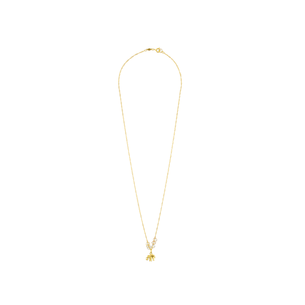 Tri-Gold Elephant Necklace - Josephine Alexander Collective