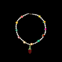 Tutti Frutti Strawberry Pearl Necklace - Josephine Alexander Collective