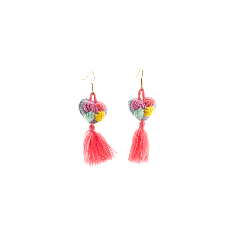 The Love-ly Earrings in Peach and Ligh Blue- Small - Josephine Alexander Collective