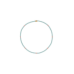 Short Beaded Necklace - Turquoise and Coral - Josephine Alexander Collective