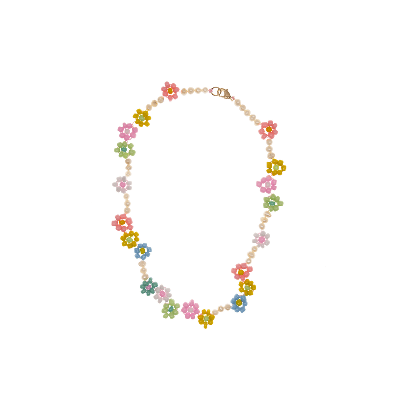 Daisy Fields Necklace in Pastel Pearl - Josephine Alexander Collective
