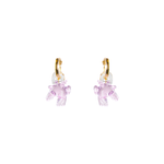 Blown Glass and Gold Hoops - Pig - Josephine Alexander Collective