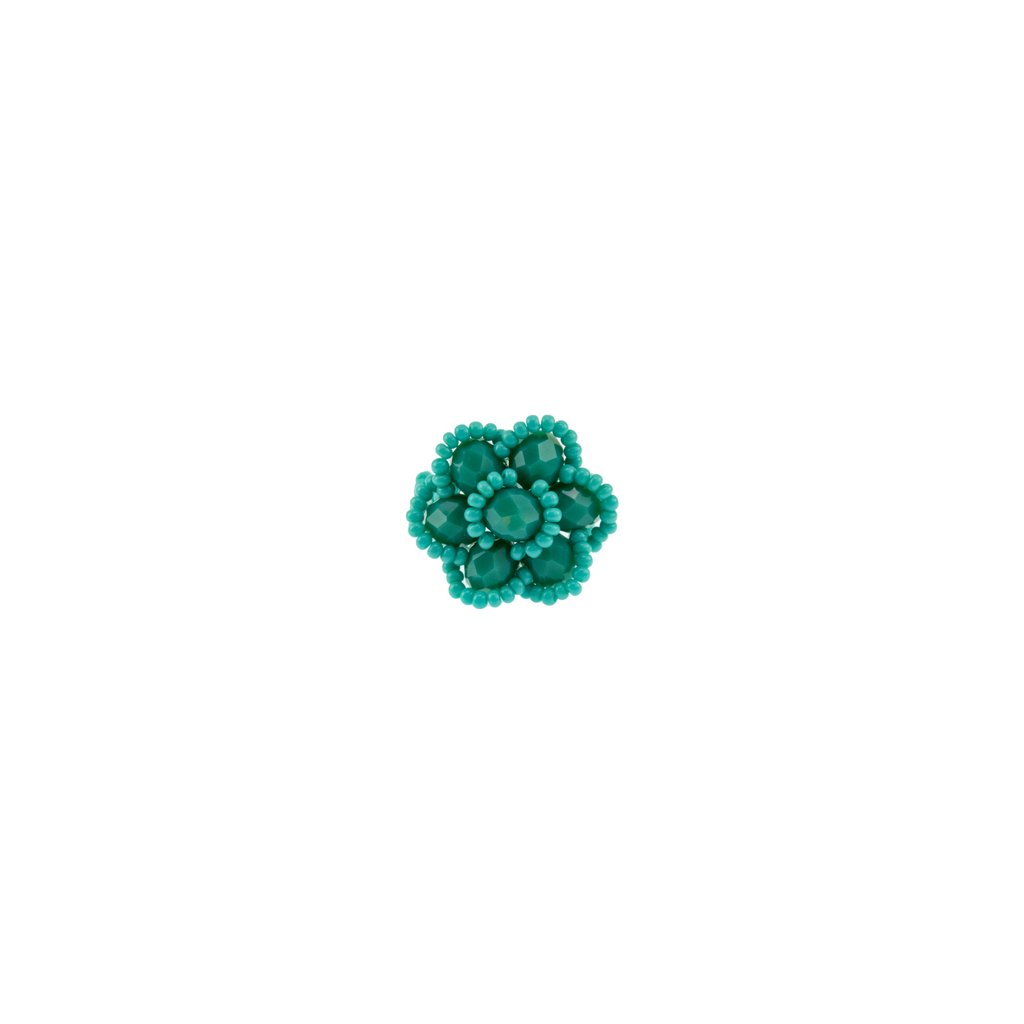 Large Flower Ring in Seafoam Green - Josephine Alexander Collective