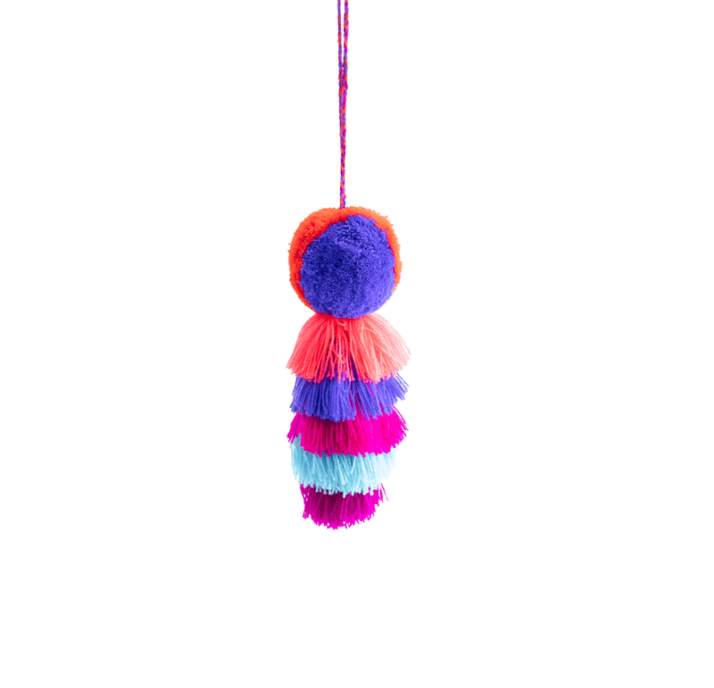 Large Pom Tassel in Raspberry - Josephine Alexander Collective