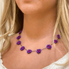 Large Daisy Chain Necklace Purple & Pink - Josephine Alexander Collective