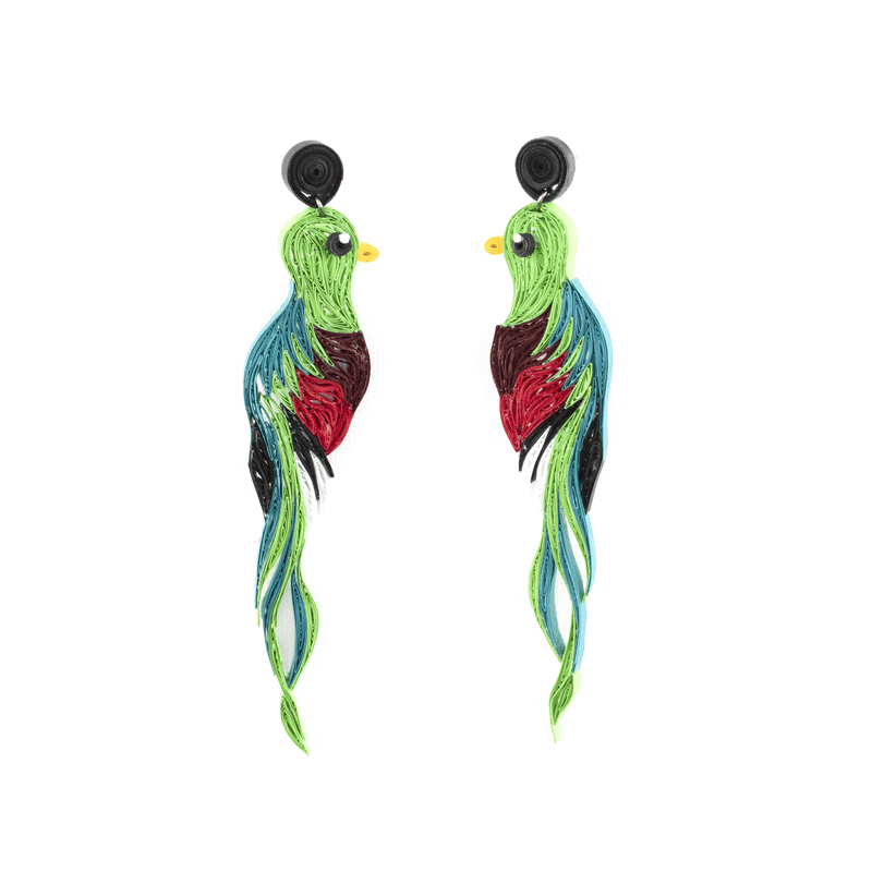Quetzal Quilled Earrings - Josephine Alexander Collective