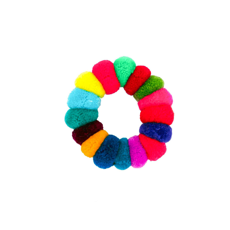 Pom Scrunchie in Rainbow - Josephine Alexander Collective