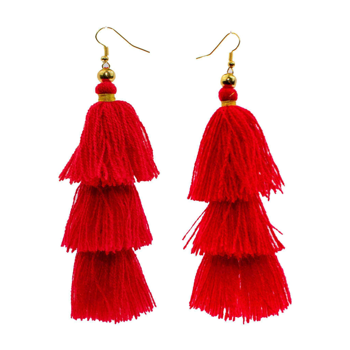 Triple Tassel Earrings (More Colors Available) - Josephine Alexander Collective