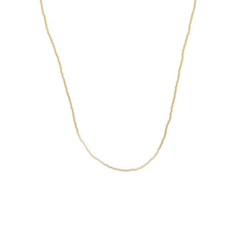 Long Beaded Necklace in Almond - Josephine Alexander Collective