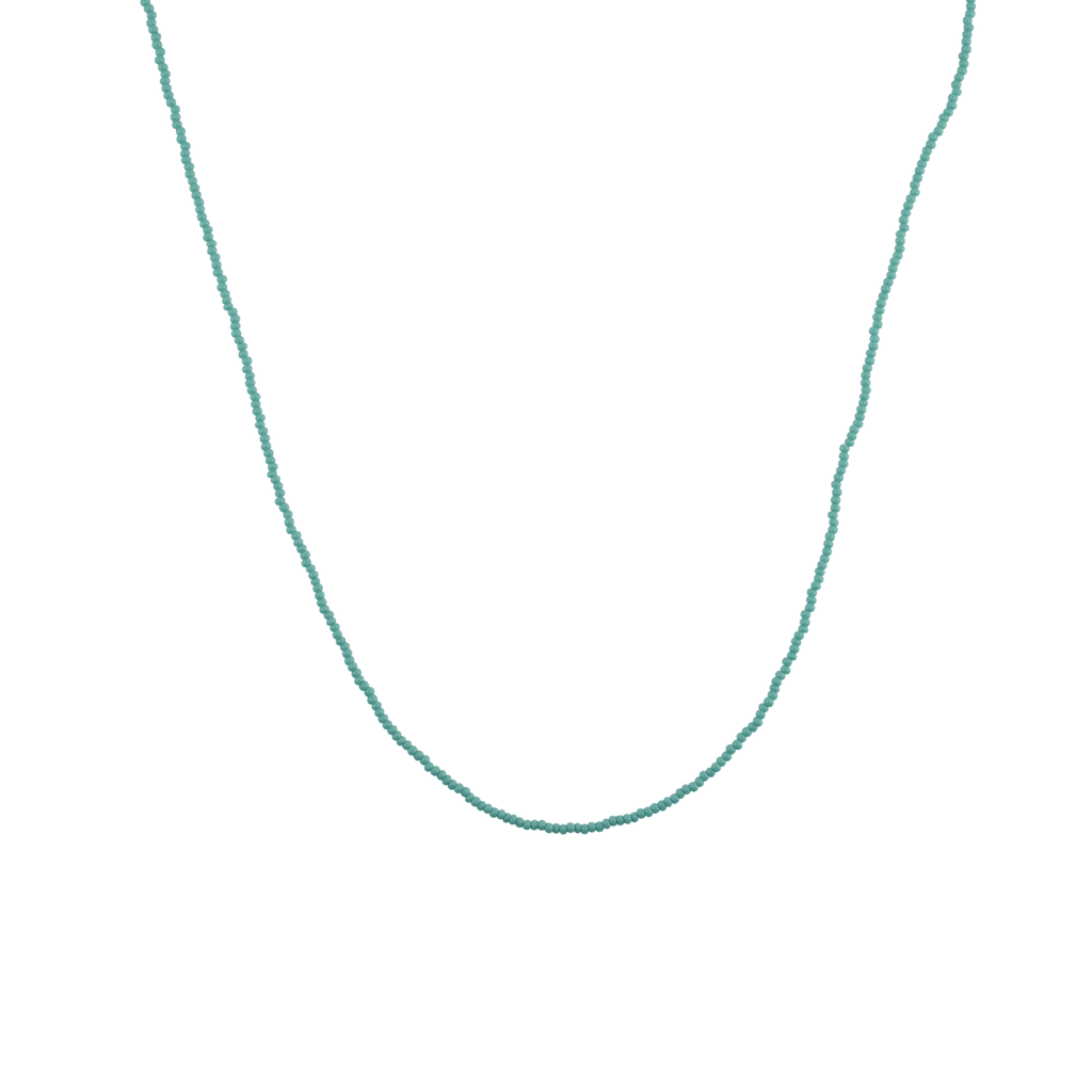 Long Beaded Necklace in Turquoise - Josephine Alexander Collective