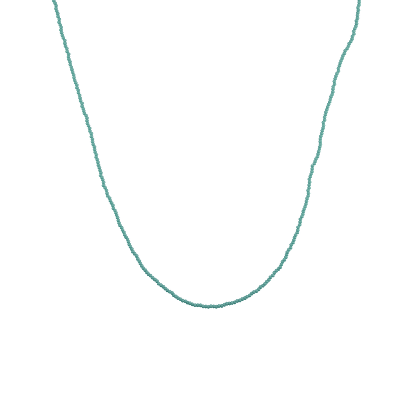 Long Beaded Necklace in Turquoise - Josephine Alexander Collective