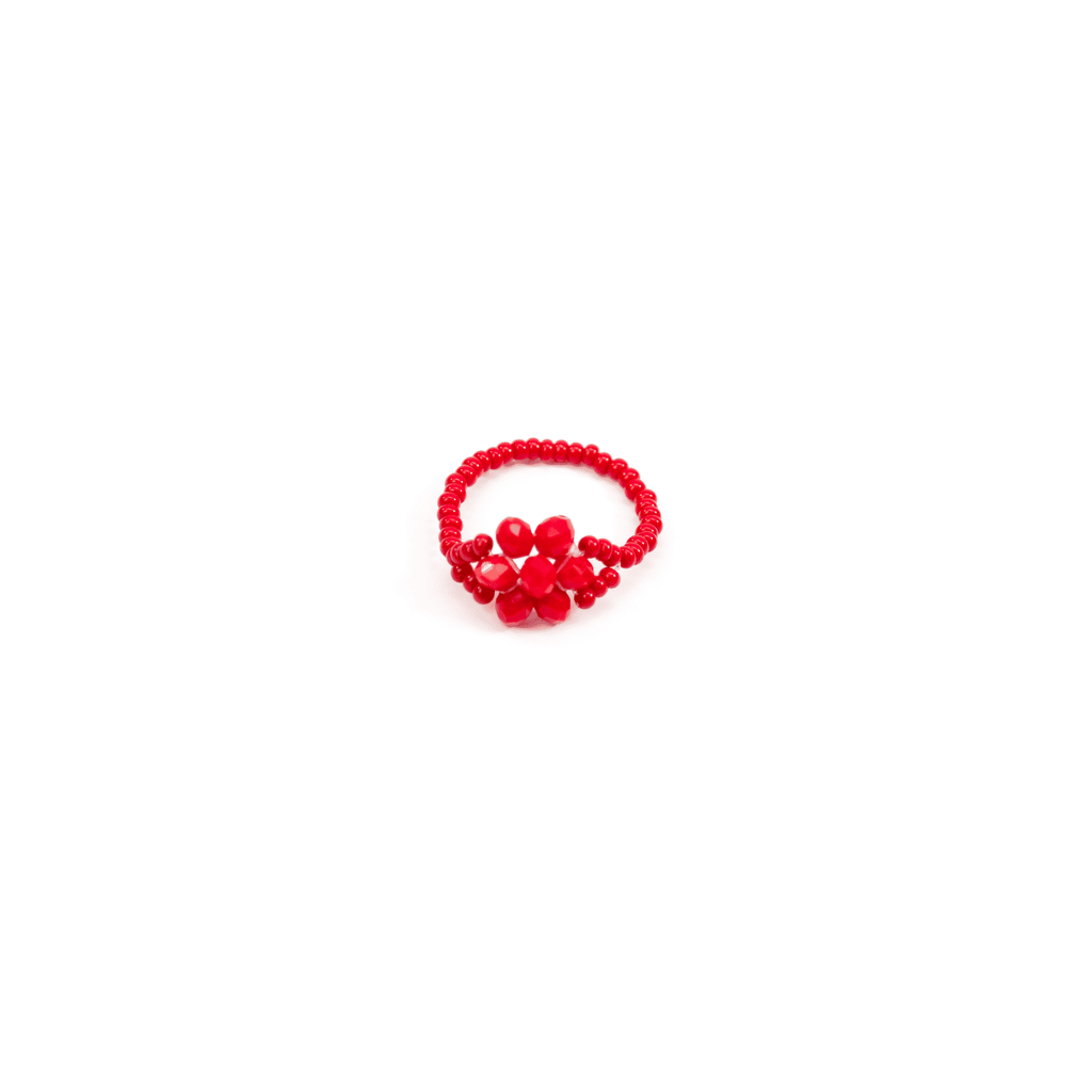 Flower Ring in Red - Josephine Alexander Collective