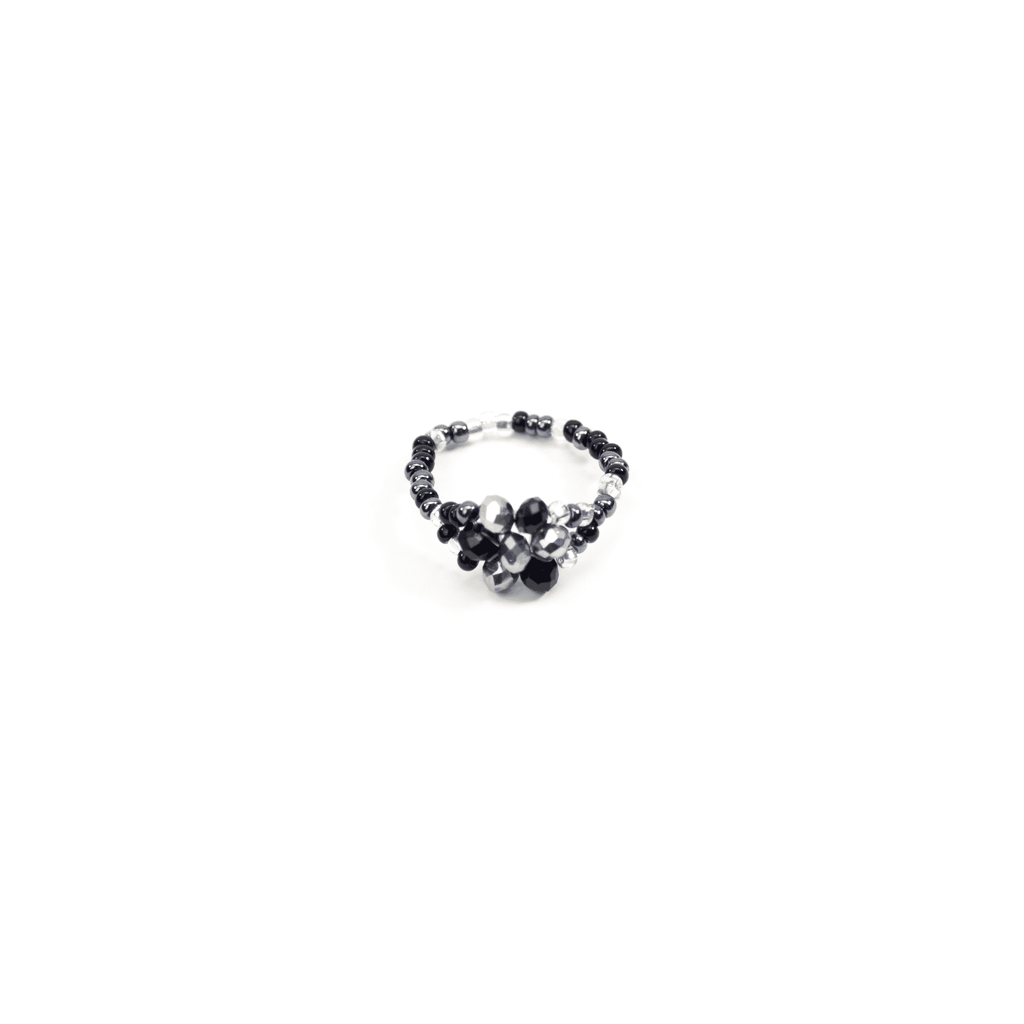 Flower Ring in Black and Silver - Josephine Alexander Collective