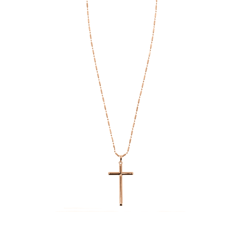 Rose Gold Cross Necklace - Josephine Alexander Collective