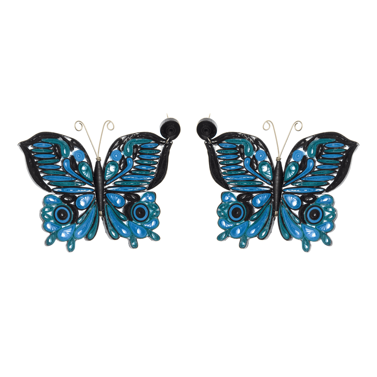 Royal Butterfly Quilled Earrings - Josephine Alexander Collective