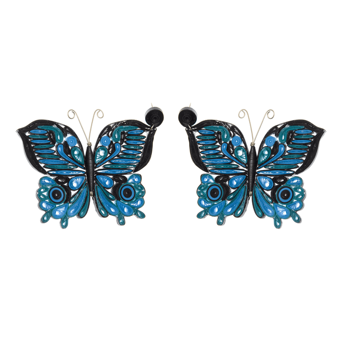 Royal Butterfly Quilled Earrings - Josephine Alexander Collective