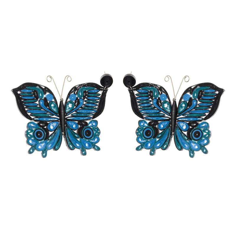 Royal Butterfly Quilled Earrings - Josephine Alexander Collective