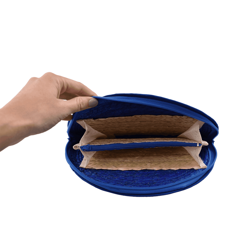 Sevillana Straw Clutch in Solid - Josephine Alexander Collective