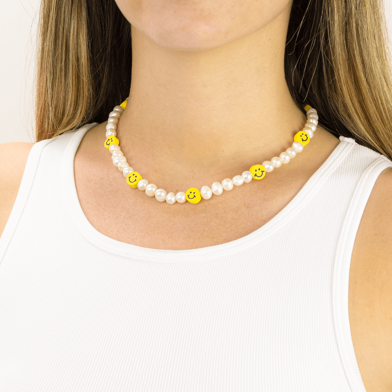 Be Happy Pearl Necklace - Josephine Alexander Collective