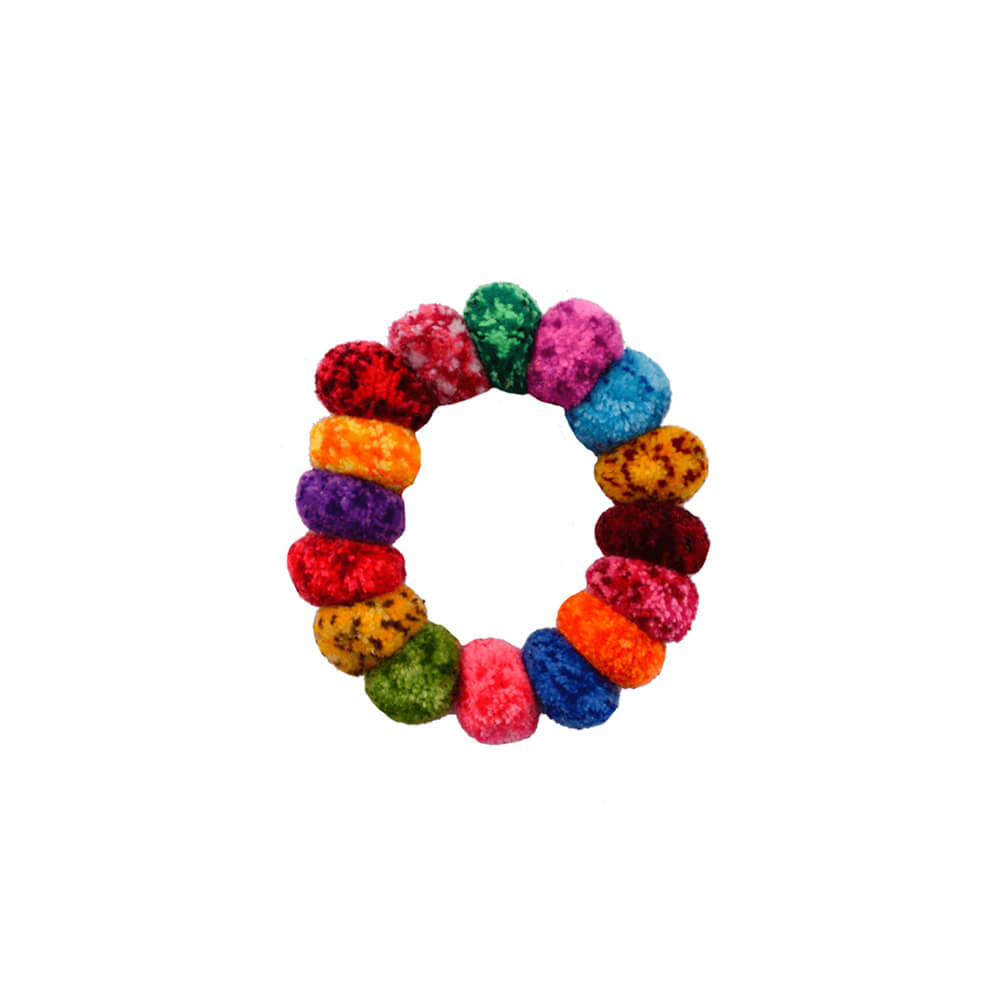 Pom Scrunchies in  Rainbow Confetti - Josephine Alexander Collective