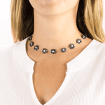 Large Daisy Chain Necklace Steel - Josephine Alexander Collective