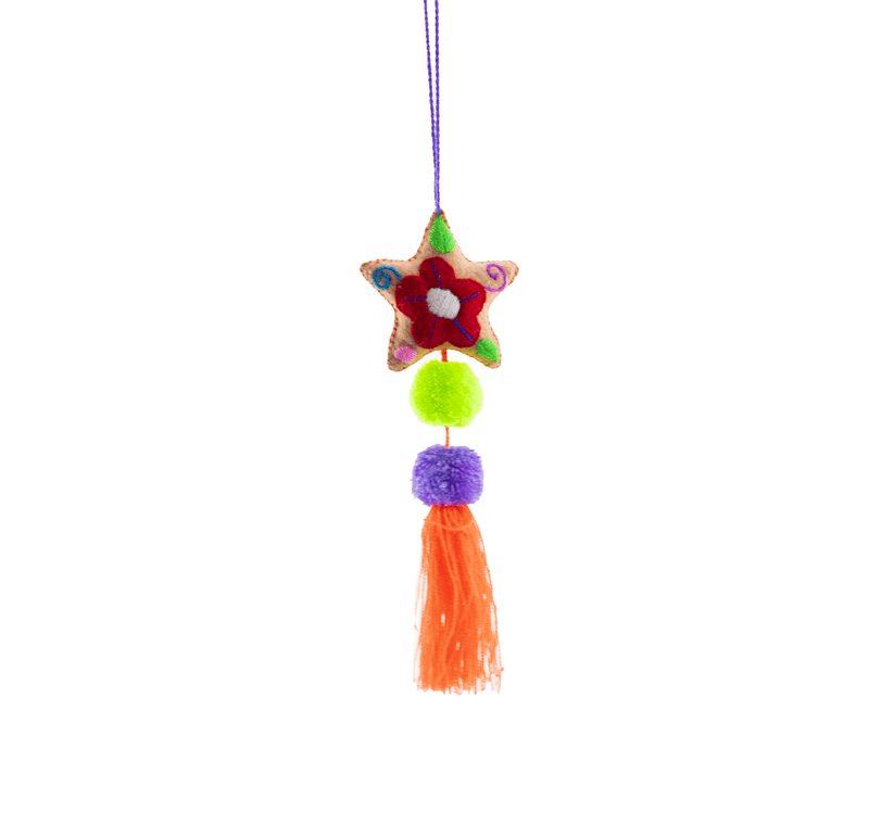 Martha Star Tassel in Tan - Josephine Alexander Collective