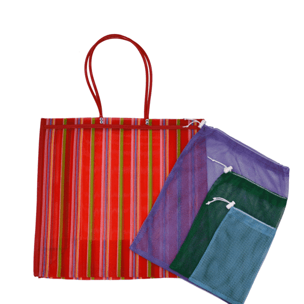 The Reusable Bags - Farmer's Market Pack in Red - Large - Josephine Alexander Collective