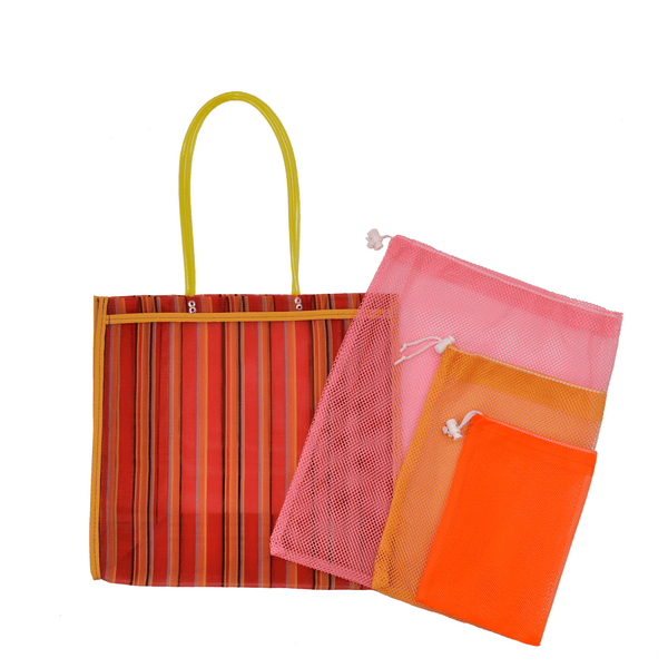 The Reusable Bags - Farmer's Market Pack in Red - Medium - Josephine Alexander Collective