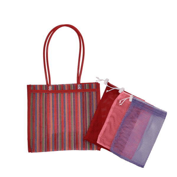 The Reusable Bags - Farmer's Market Pack in Red - Small - Josephine Alexander Collective