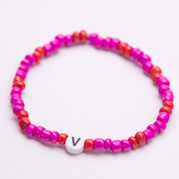 Initial Beaded Bracelet - V - Josephine Alexander Collective