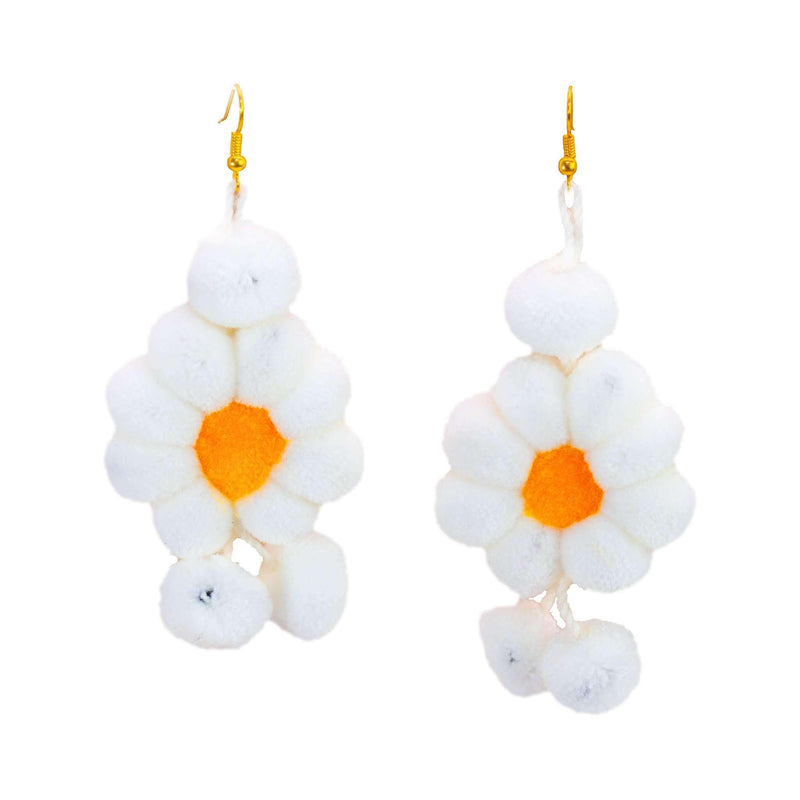 Pom Flower Earrings (More Colors Available) - Josephine Alexander Collective