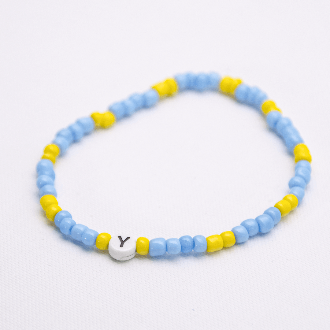 Initial Beaded Bracelet - Y - Josephine Alexander Collective